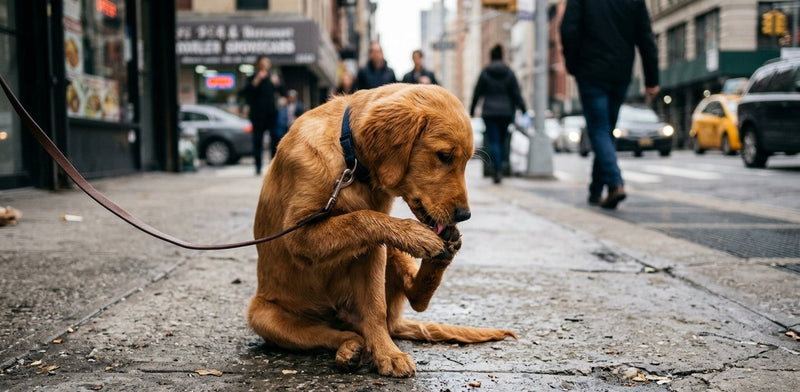 Chemical Irritation: Why City Walks Can Lead to Excessive Dog Paw Licking