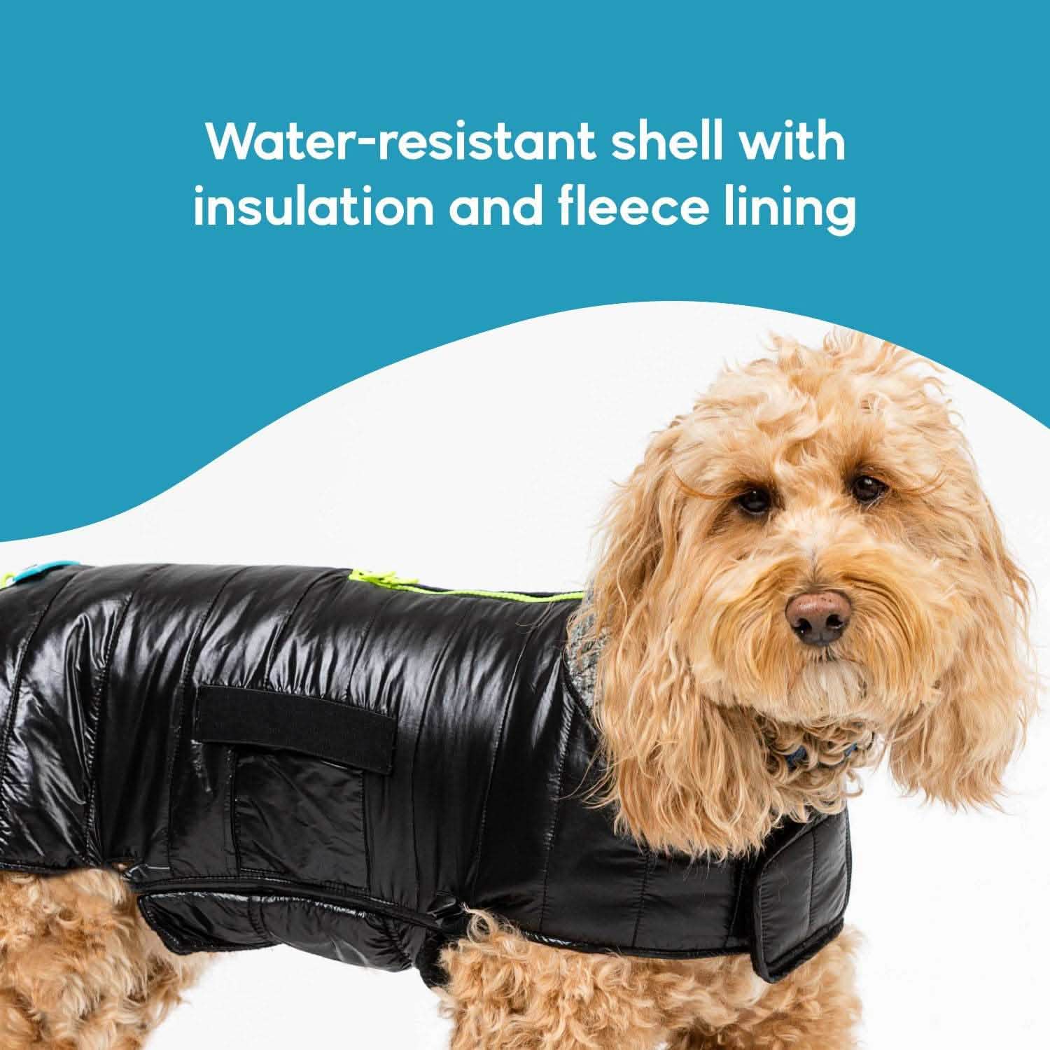 Winter Fleece-lined Dog Puffer Coat – Walkee Paws