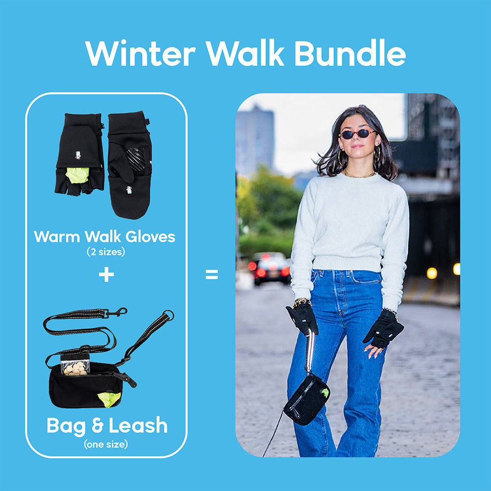 Warm Walk Gloves + Bag & Leash Combo - 20% Savings