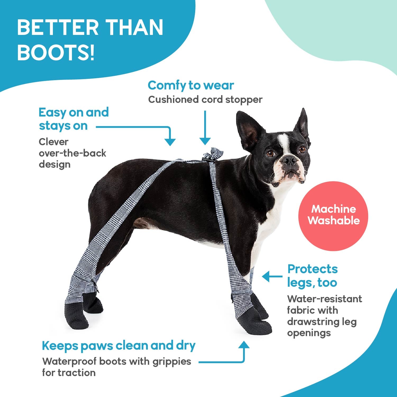 Shop Adjustable Fit Waterproof Dog Boot Leggings