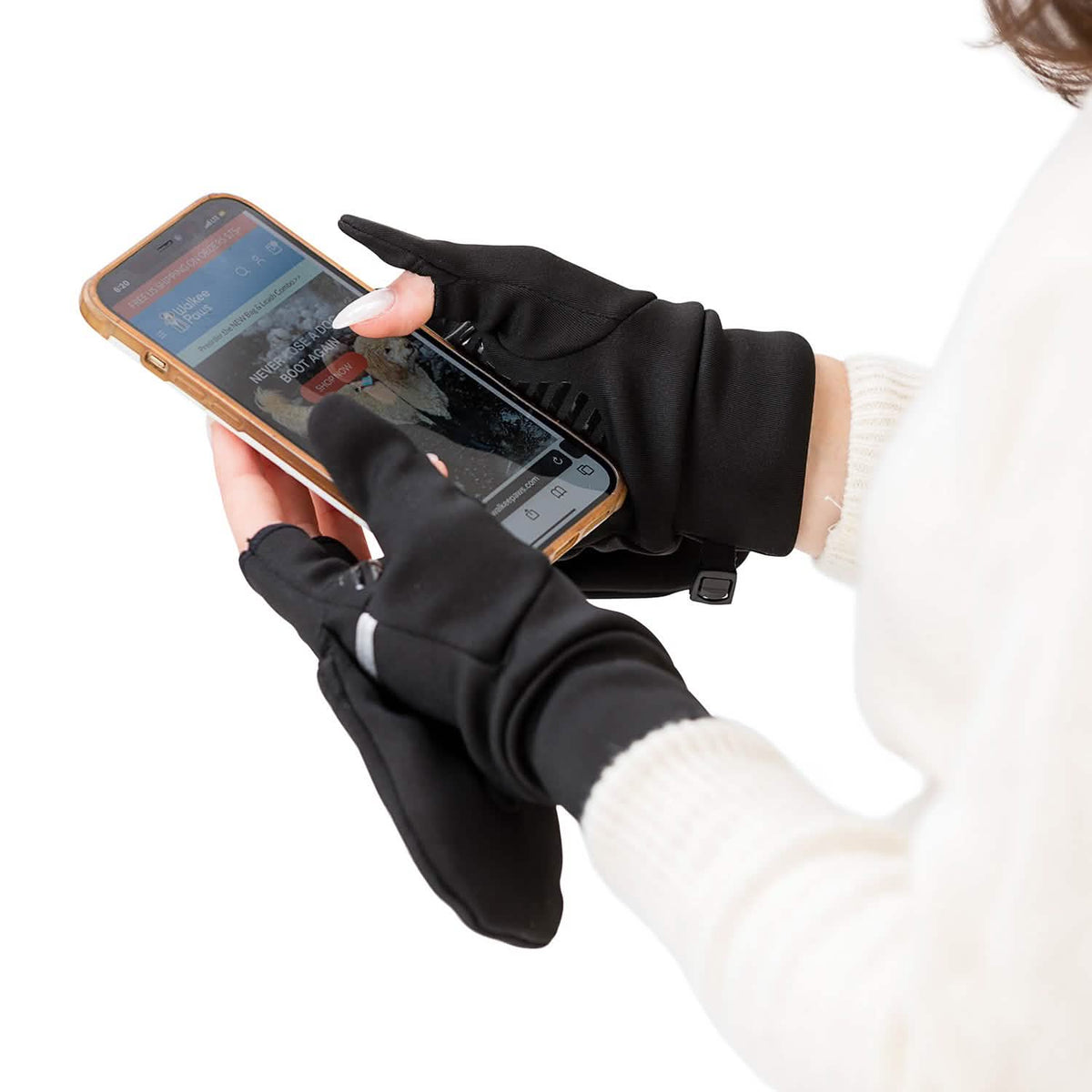 Fingerless so you can get things done on the go .