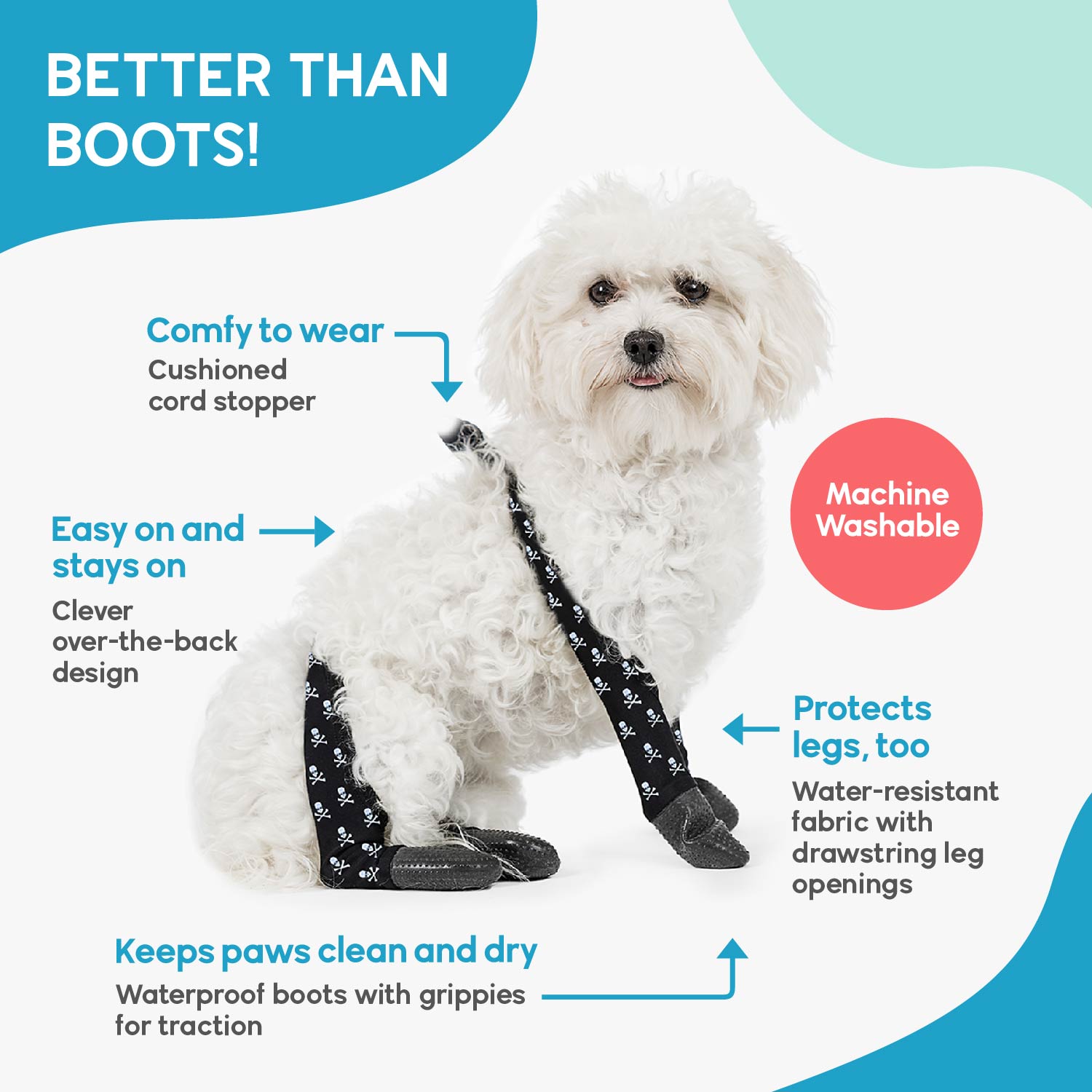  Walkee Paws New Deluxe Easy-On Stay-On Dog Boot