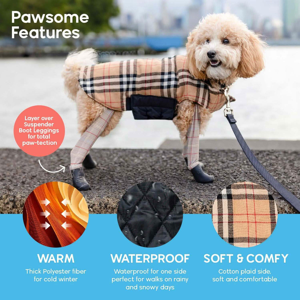 Reversible 2-in-1 Waterproof Dog Coat